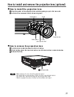 Предварительный просмотр 21 страницы Panasonic PTD5500U - DLP PROJECTOR Operating Instructions Manual