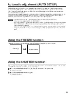 Предварительный просмотр 25 страницы Panasonic PTD5500U - DLP PROJECTOR Operating Instructions Manual