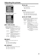 Предварительный просмотр 29 страницы Panasonic PTD5500U - DLP PROJECTOR Operating Instructions Manual