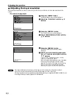 Preview for 62 page of Panasonic PTD7600U - DLP PROJECTOR Operating Instructions Manual