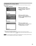 Preview for 63 page of Panasonic PTD7600U - DLP PROJECTOR Operating Instructions Manual