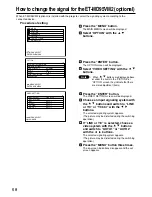 Preview for 68 page of Panasonic PTD7600U - DLP PROJECTOR Operating Instructions Manual