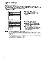 Preview for 70 page of Panasonic PTD7600U - DLP PROJECTOR Operating Instructions Manual