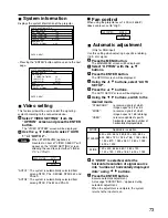 Preview for 73 page of Panasonic PTD7600U - DLP PROJECTOR Operating Instructions Manual