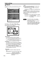 Preview for 74 page of Panasonic PTD7600U - DLP PROJECTOR Operating Instructions Manual