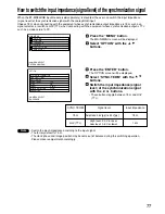 Preview for 77 page of Panasonic PTD7600U - DLP PROJECTOR Operating Instructions Manual