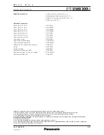 Preview for 4 page of Panasonic PTDW8300U - DLP PROJECTOR Specifications