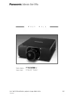 Panasonic PTDZ8700U - DLP PROJECTOR Specifications preview
