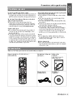 Предварительный просмотр 9 страницы Panasonic PTFW100NTU - LCD PROJEC. WIRELESS Operating Instructions Manual