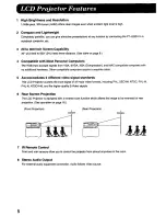 Предварительный просмотр 6 страницы Panasonic PTL292U - LCD PROJECTOR Operating Instructions Manual