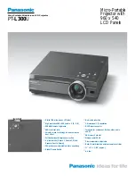 Panasonic PTL300U - LCD PROJECTOR Brochure & Specs preview