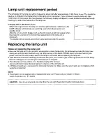 Preview for 42 page of Panasonic PTL390U - LCD PROJECTOR Operating Instructions Manual