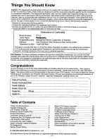 Preview for 2 page of Panasonic PTL5 - LCD PROJECTOR Operating Instructions Manual