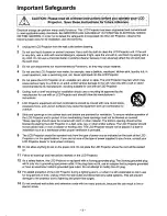 Preview for 3 page of Panasonic PTL5 - LCD PROJECTOR Operating Instructions Manual