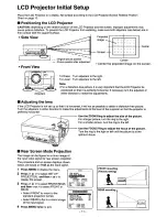 Preview for 11 page of Panasonic PTL5 - LCD PROJECTOR Operating Instructions Manual