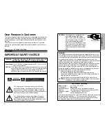 Preview for 2 page of Panasonic PTL520U - LCD PROJECTOR Operating Instructions Manual