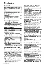 Preview for 4 page of Panasonic PTL785U - LCD PROJECTOR UNIT Operating Instructions Manual