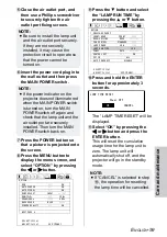 Preview for 59 page of Panasonic PTL785U - LCD PROJECTOR UNIT Operating Instructions Manual