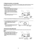 Preview for 19 page of Panasonic PTL797PXU - LCD PROJECTOR Operating Instructions Manual