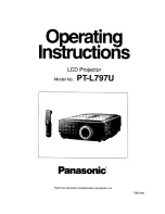 Panasonic PTL797U - LCD PROJECTOR Operating Instructions Manual предпросмотр