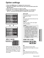 Preview for 49 page of Panasonic PTLB50U - XGA LCD Projector Operating Instructions Manual