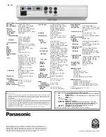 Preview for 2 page of Panasonic PTLB50U - XGA LCD Projector Specifications