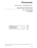 Panasonic PTLC55U - LCD PROJECTOR Operating Instructions Manual preview