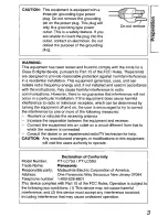 Preview for 3 page of Panasonic PTLC55U - LCD PROJECTOR Operating Instructions Manual