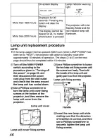 Preview for 46 page of Panasonic PTLC55U - LCD PROJECTOR Operating Instructions Manual