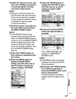 Preview for 47 page of Panasonic PTLC55U - LCD PROJECTOR Operating Instructions Manual