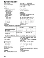 Preview for 50 page of Panasonic PTLC55U - LCD PROJECTOR Operating Instructions Manual