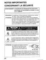 Preview for 54 page of Panasonic PTLC55U - LCD PROJECTOR Operating Instructions Manual