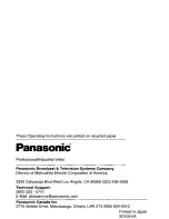 Preview for 64 page of Panasonic PTLC55U - LCD PROJECTOR Operating Instructions Manual