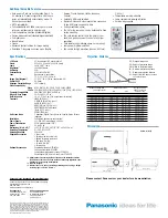 Предварительный просмотр 4 страницы Panasonic PTLC56U - LCD PROJECTOR Specifications