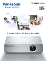 Preview for 1 page of Panasonic PTLW80NTU - LCD PROJECTOR - MULTI LANGUAGE Specifications