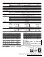 Preview for 6 page of Panasonic PTLW80NTU - LCD PROJECTOR - MULTI LANGUAGE Specifications