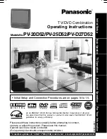 Preview for 1 page of Panasonic PV-20D52 Operating Instructions Manual