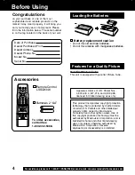 Предварительный просмотр 4 страницы Panasonic PV 20DF62 Operating Instructions Manual