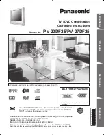 Предварительный просмотр 1 страницы Panasonic PV-27DF25ND Operating Instructions Manual