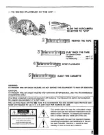 Preview for 3 page of Panasonic PV-530D Operating Instructions Manual