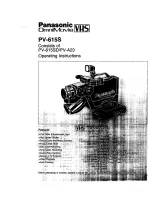 Предварительный просмотр 1 страницы Panasonic PV-615S Operating Instructions Manual