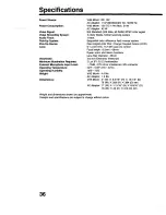 Предварительный просмотр 36 страницы Panasonic PV-615S Operating Instructions Manual