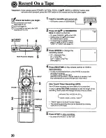 Preview for 20 page of Panasonic PV-8665S Operating Instructions Manual