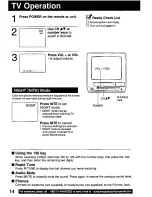 Preview for 14 page of Panasonic PV-C1322 Operating Manual