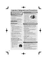 Preview for 2 page of Panasonic PV-C1323-K Operating Instructions Manual