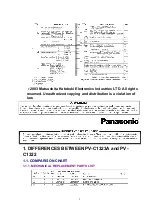 Предварительный просмотр 2 страницы Panasonic PV-C1323A Service Manual