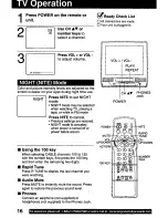 Preview for 16 page of Panasonic PV-C2021 Operating Manual