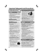 Preview for 2 page of Panasonic PV-C2022-K Operating Instructions Manual