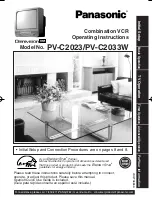 Preview for 1 page of Panasonic PV C2023 Operating Instructions Manual