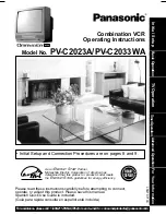 Panasonic PV-C2023A User Manual preview